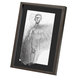 angel dark wood frame