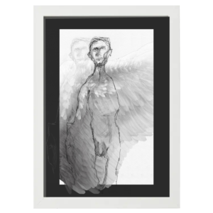 angel white wood frame